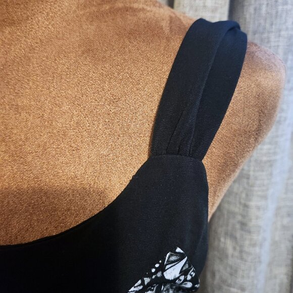 Speechless Black & White Babydoll Top | Y2K Style | Size L (Fits M) - Picture 6 of 15